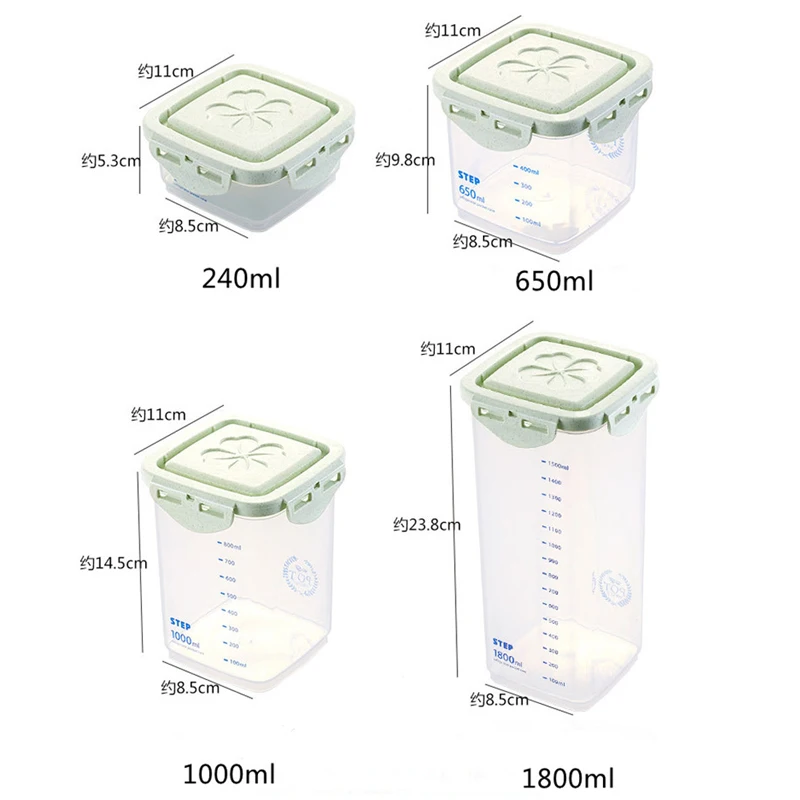 Штабелируемый кухонный зерновой герметичный ящик для хранения банок еды лапши