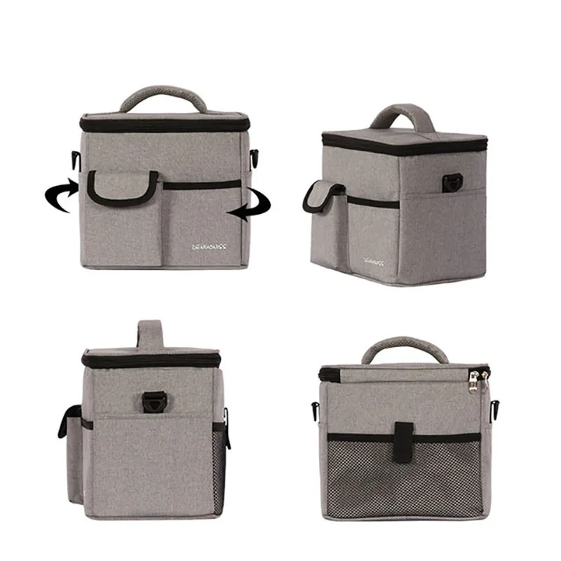 

New 2021 Lunch Bag Reusable Insulated Thermal Bag Multifunctional Cooler And Warm Keeping Lunch Box Leakproof Waterp