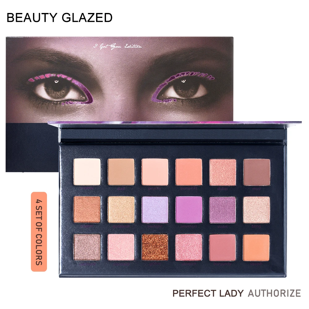 BEAUTY GLAZED Makeup Palette Eyes Shadow Easy To Wear Eyeshadow Natural Matte Shimmer Long-lasting Eye 18 Colors |