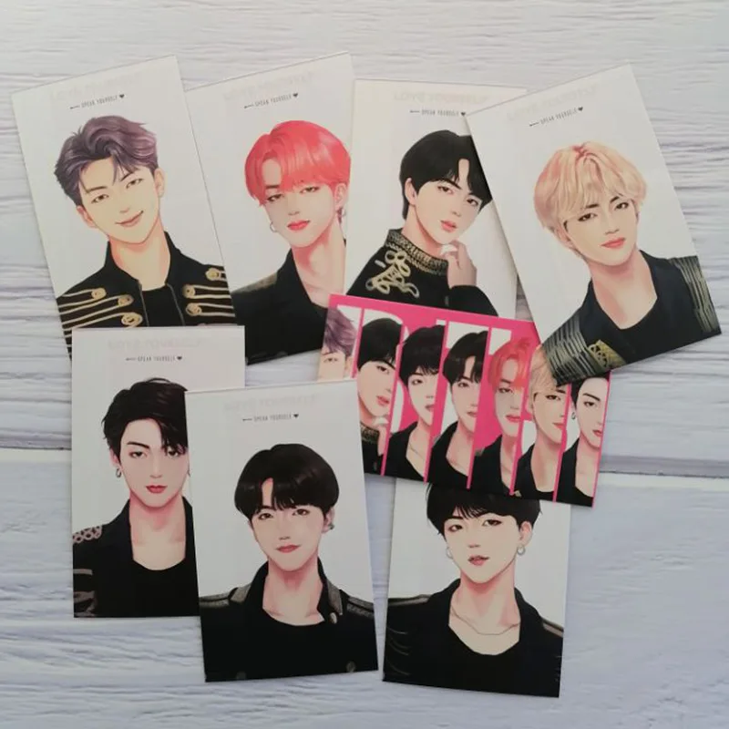 

Оптовая продажа Kpop Bangtan Boys Lomo Card Love Yourself японский выпуск коллекция Lomo Card постер фотооткрытка открытка новый альбом