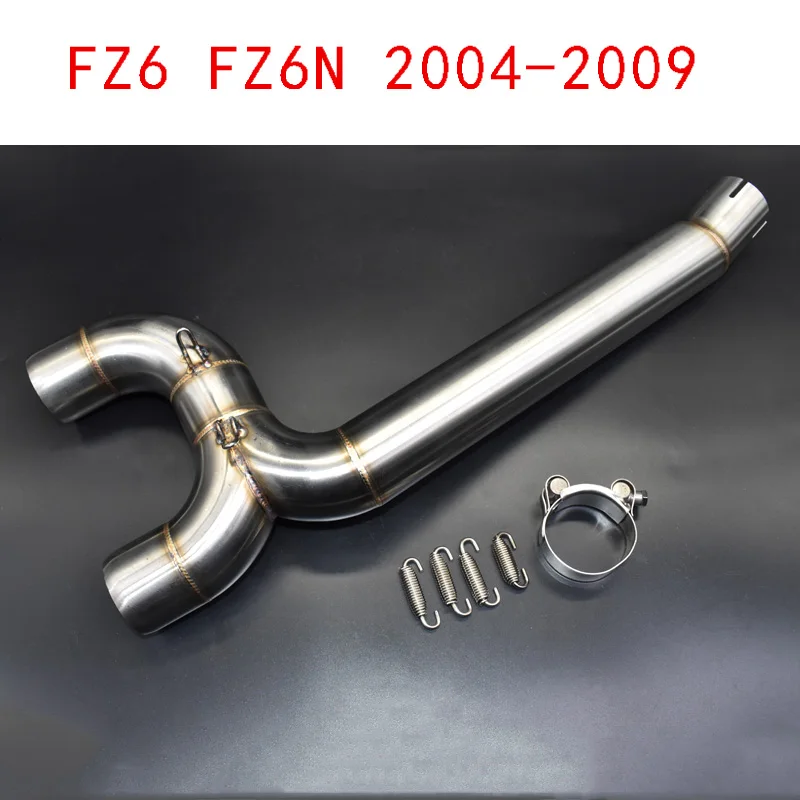 Для Yamaha FZ6 FZ6N 2004 2005 2006 2007 2008 2009 мотоцикла полной выхлопной системы средней трубы