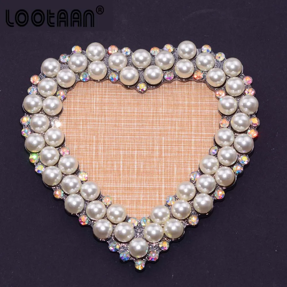 BQAN подставка для ногтей в форме сердца с жемчужинами и искусственными ногтями