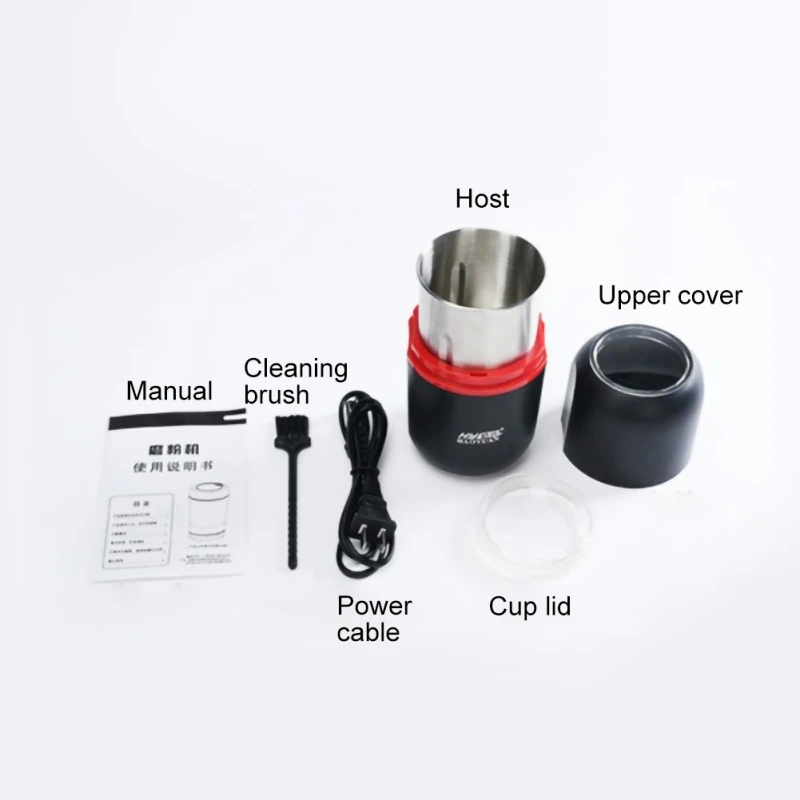 

Electric Grinder Mills With Cleaning Brush Coffee Grinder Automatic Grinder For Herb Pepper Salt Spice Kitchen Grinding Gadgets