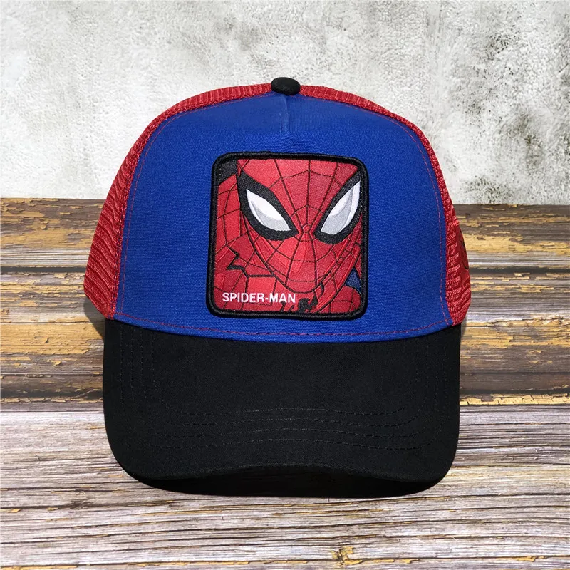 SPIDER MAN Высокое качество Новинка Marvel Железный человек Кепка-тракер в бренд аниме Бейсбол Кепки Для мужчин Для женщин в стиле «хип-хоп» папа шляпа сетчатый Snapback дальнобойщика шапка - Цвет: SPIDER MAN