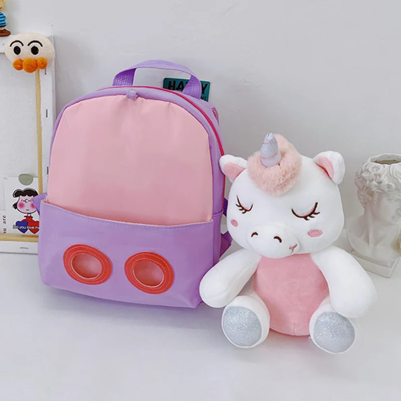 Mini Cartoon Plush Unicorn Backpack Kids School Bag Kawaii Backpack Girls Kindergarten Backpack Toddler Baby Children School Bag