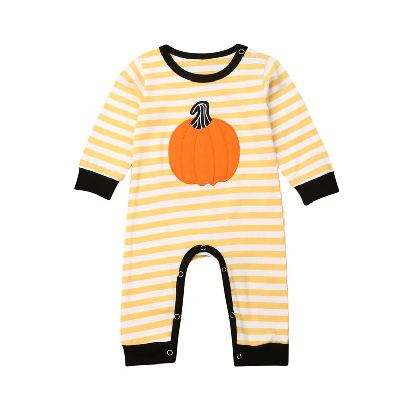 Комбинезон с принтом тыквы для маленьких мальчиков и девочек комбинезон в