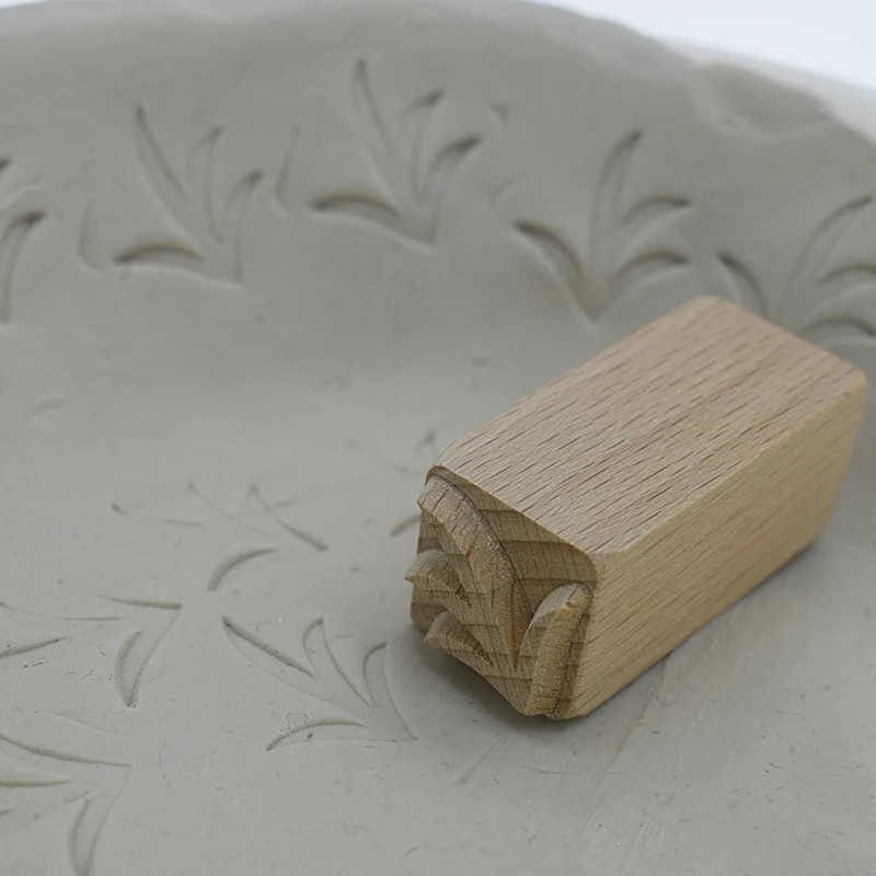 Высокое качество твердая древесина штамп трава шаблон тиснение скульптура