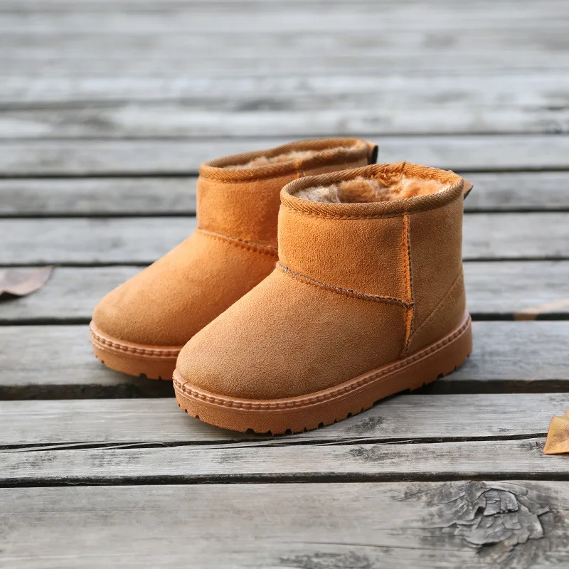 CUZULLAA/детская обувь для малышей Теплые зимние ботинки детей Плюшевые с толстой