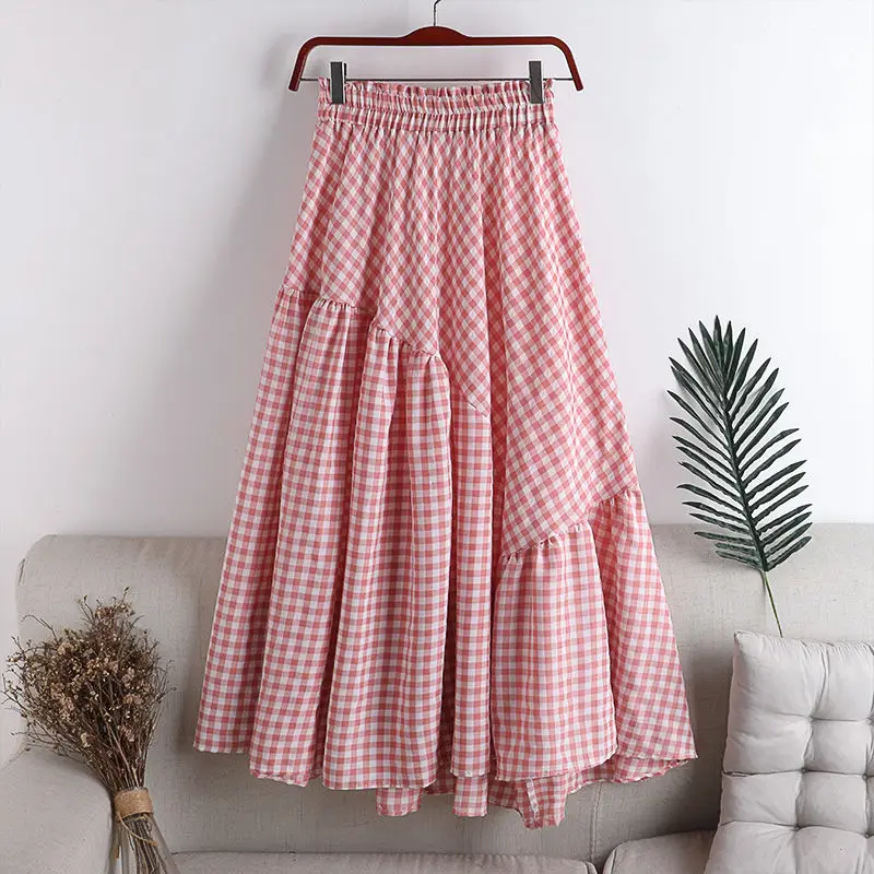 Женская длинная юбка с завышенной талией универсальная облегающая юбка-трапеция