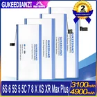 Сменный аккумулятор для iPhone 6 s 6 s 5s 5 5c 7 8 Plus, батарея большой емкости для iPhone X, Xs, Max, Xr, XR, 6, 7, 8 P