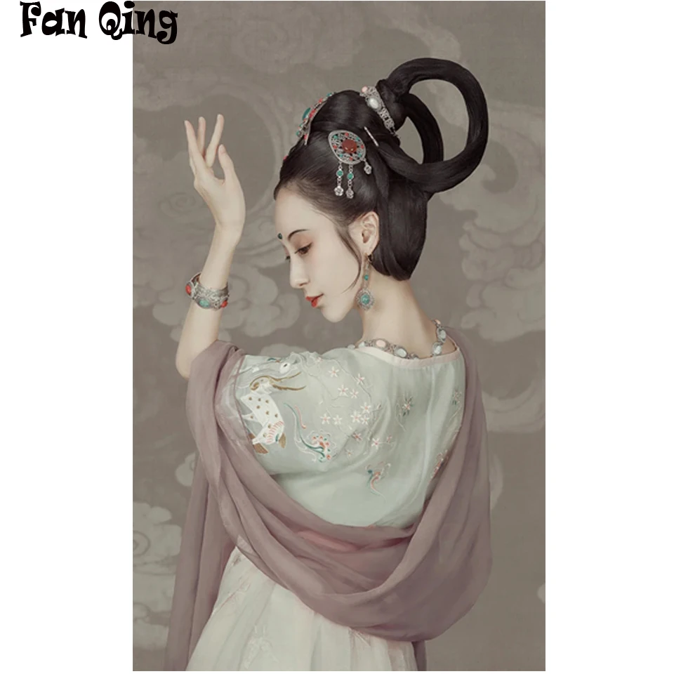 

Алмазная живопись 5D «сделай сам», Китайская классическая красота, полноразмерная/круглая Алмазная мозаика для вышивки крестиком, стразы, к...