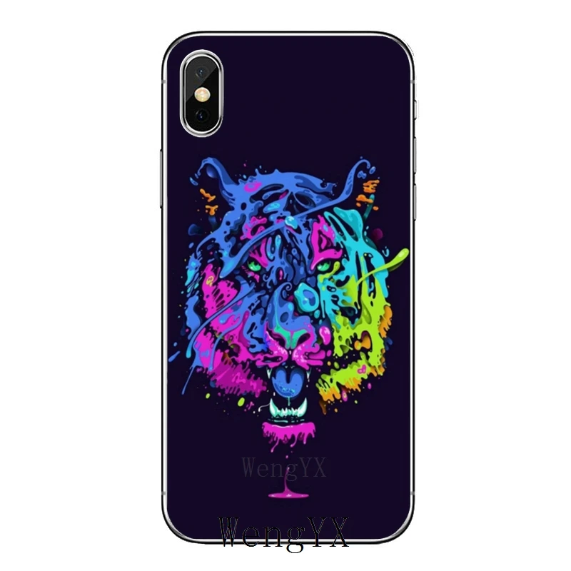 Абстрактное искусство медведь лев тигр для Samsung Galaxy S10 Lite S9 S8 S7 S6 edge Plus S5 S4 Note 9 8 5 4 mini