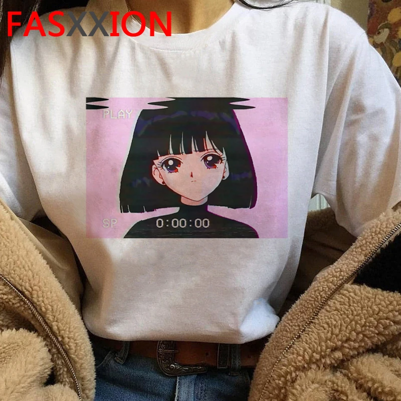 

Эстетика Vaporwave одежда для женщин harajuku kawaii для девочек; Корейский одежда для пар гранж на каждый день футболка tumblr