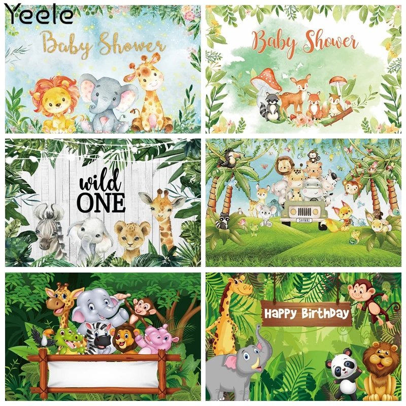 Yeele детских празднований дня рождения фон фотосессия джунгли и надписью Wild One
