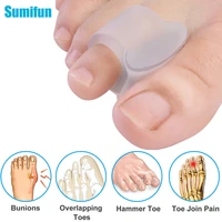 2pcs soft silicone gel toe separator hallux valgus bunion spacers overlapping thumb toes corrector foot care tools health care