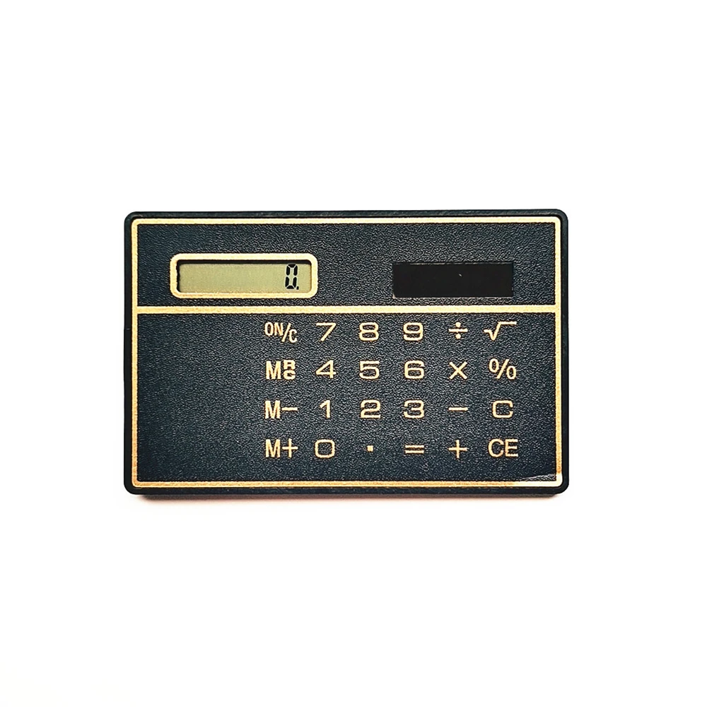 1 mini calculator ultra-thin credit card size 8-digit portable solar pocket office and school supplies 2021 New | Компьютеры и офис