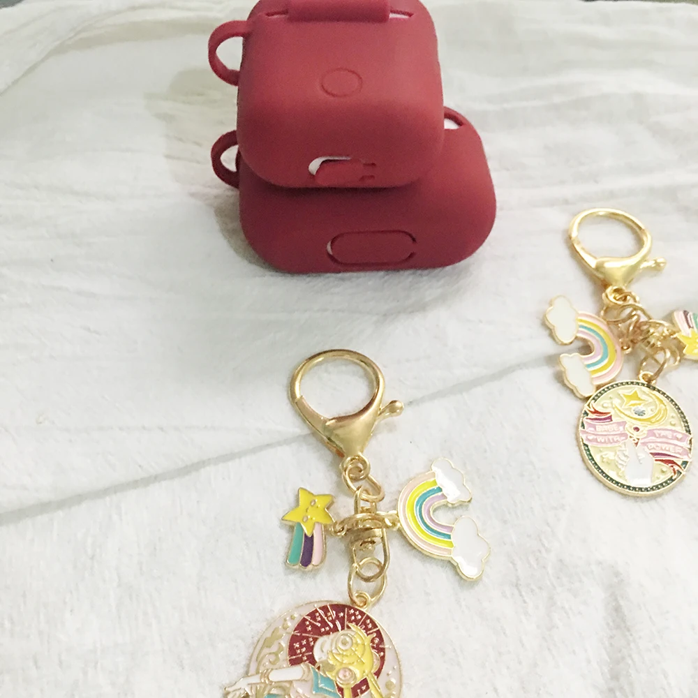 

Cute Cases For AirPods 2 Cases AirPods PRO cover Luxury cartoon Key Chain Earphone Cover for AirPods Case fundas