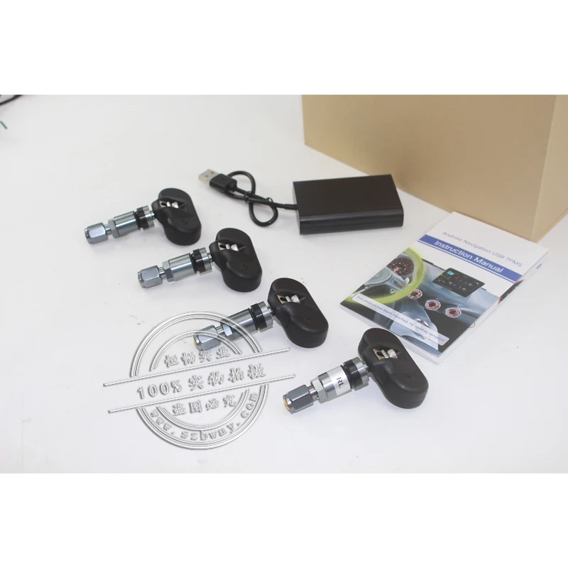 Автомобильная система контроля давления в шинах TPMS Android USB с 4 внутренними