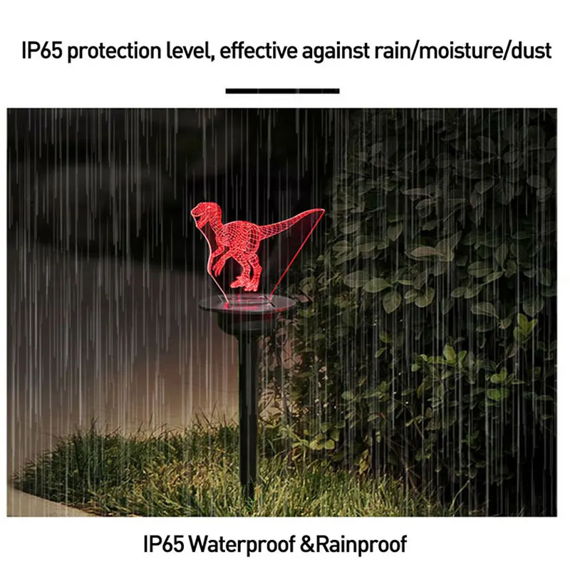 Новый продукт солнечный садовый светильник светодиодный с 3D животным орнаментом