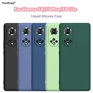 for honor 50 case for huawei honor 50 pro 10x lite nova 9 8i cover coque original liquid silicone phone bumper for honor 50 pro free global shipping