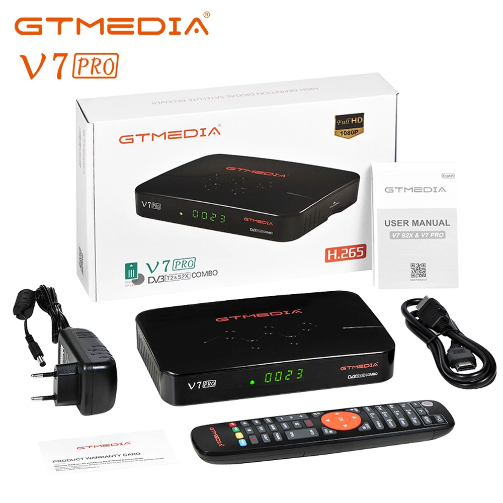 

GTMEDIA V7 Pro Satellite Receiver TV Receptor1080P DVB-S2 T2 CA Card Support DVB S2 PK Freesat HD Decoder V7S2X With Usb Wifi