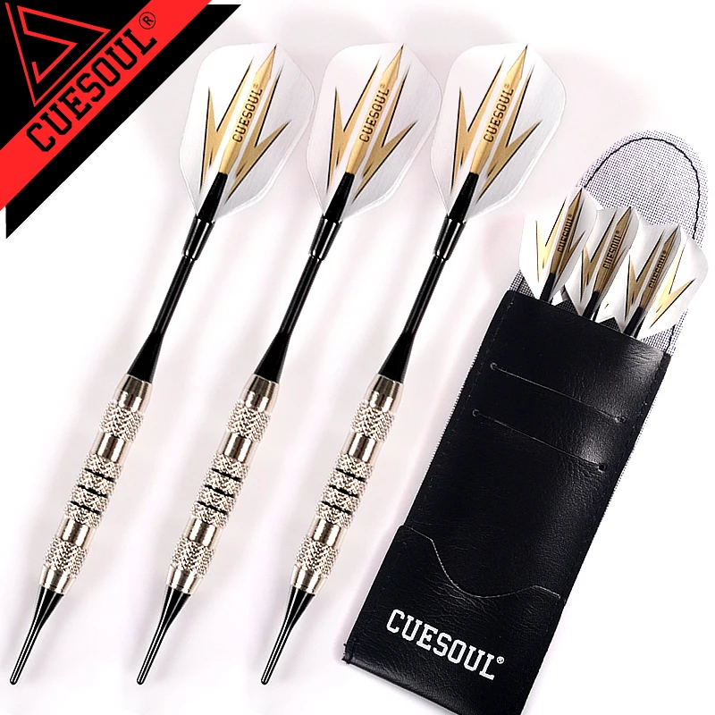New CUESOUL 3pcs/set Professional Darts 16g Soft Electronic Tip With Chrome plated Iron Aluminum Shaft|soft tip|darts electronicsoft darts |