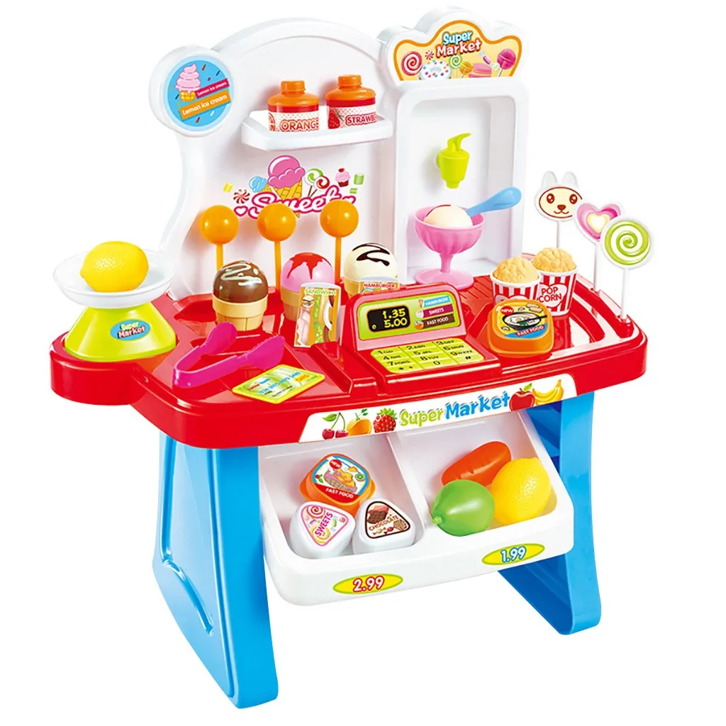 Искусственные игрушки для детей аналоговые наличные кассира покупок набор