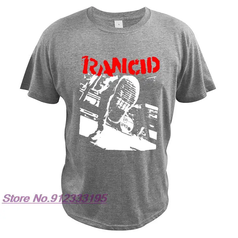 Rancid Tshirt Album Give Em the Boot Tshirt American Punk Rock Band Homme Soft 100% Cotton Tee Tops EU Size