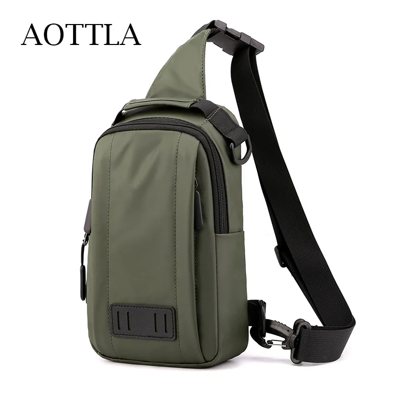 Нагрудная сумка AOTTLA для мужчин водонепроницаемая мужская на плечо повседневный