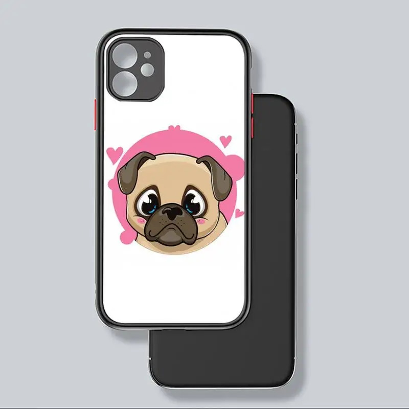 

bulldog cute Phone Case For iphone 12 11 8 7 plus mini x xs xr pro max matte transparent cover