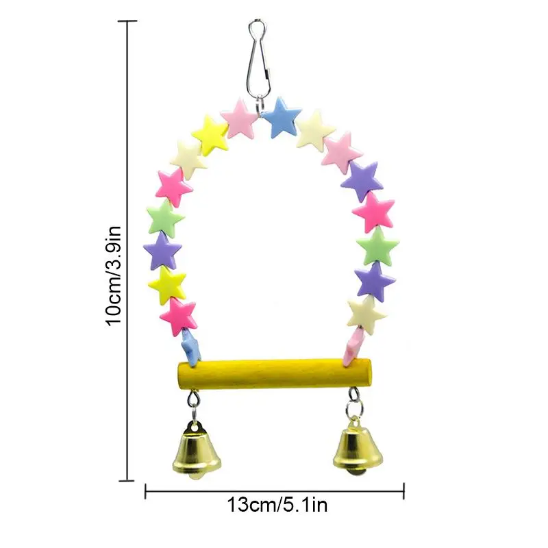 Игрушка-качели для птиц Звездный дизайн попугай окунь клетка игрушка с
