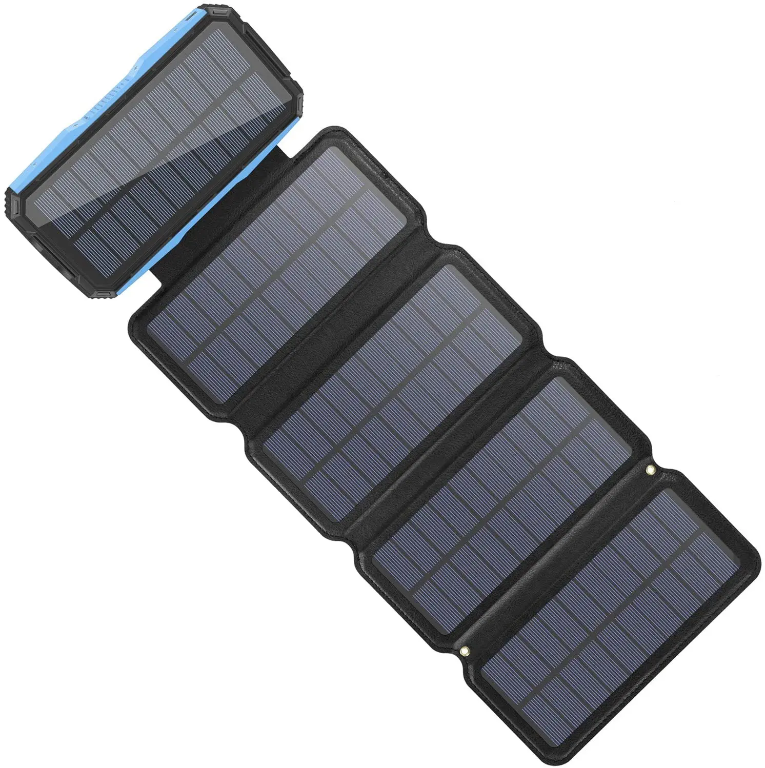 Online Güneş Enerjisi şarj Cihazı 26800mAh PD Taşınabilir Güç Banka 5 Panelleri 7.5W Yüksek Verimlilik Ile Ultra Parlak 60-LED Panel AYDINLATMA Ve El Feneri