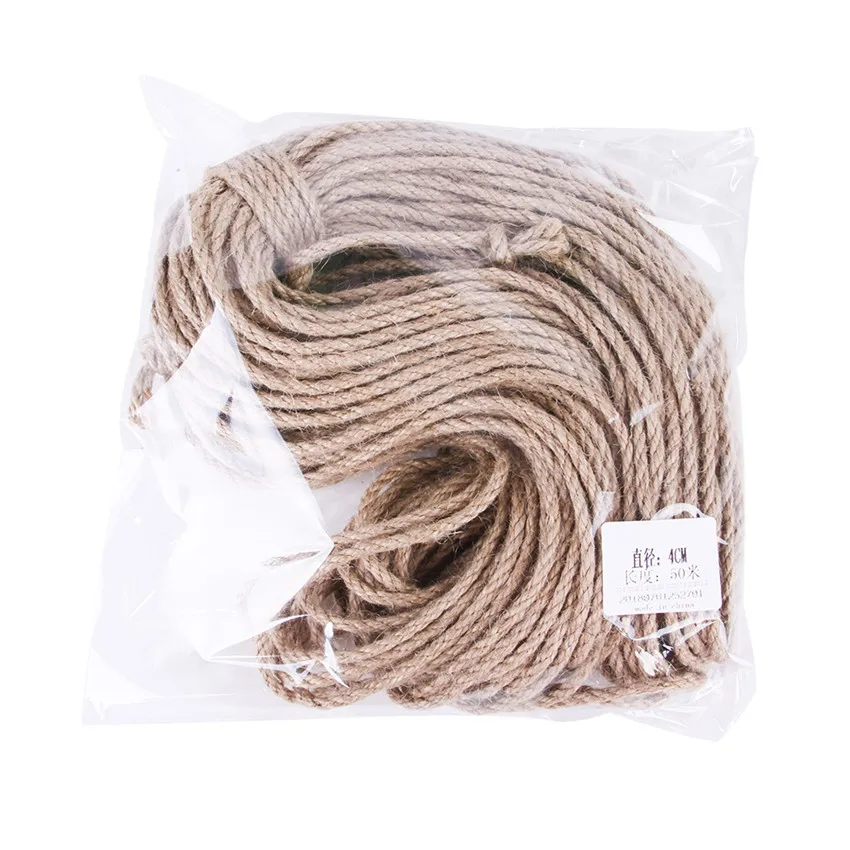 

50M DIY Cat Scratcher Rope Twisted Sisal Rope Replacement Cat Tree Scratching Toy Cat Climbing Frame Binding Rope