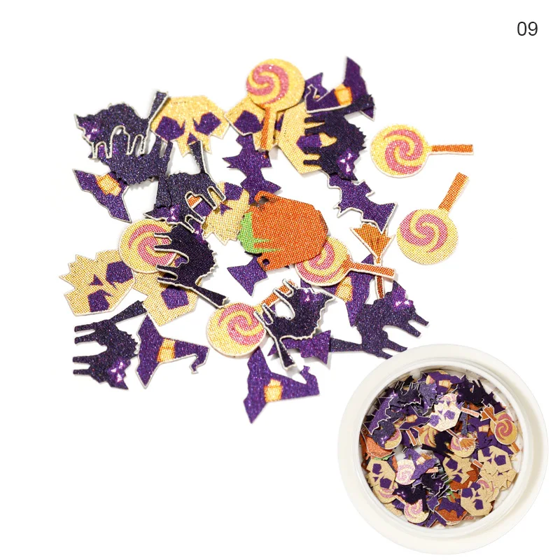 1 коробка украшения для ногтей Holloween товары творчества аксессуары дизайн Череп