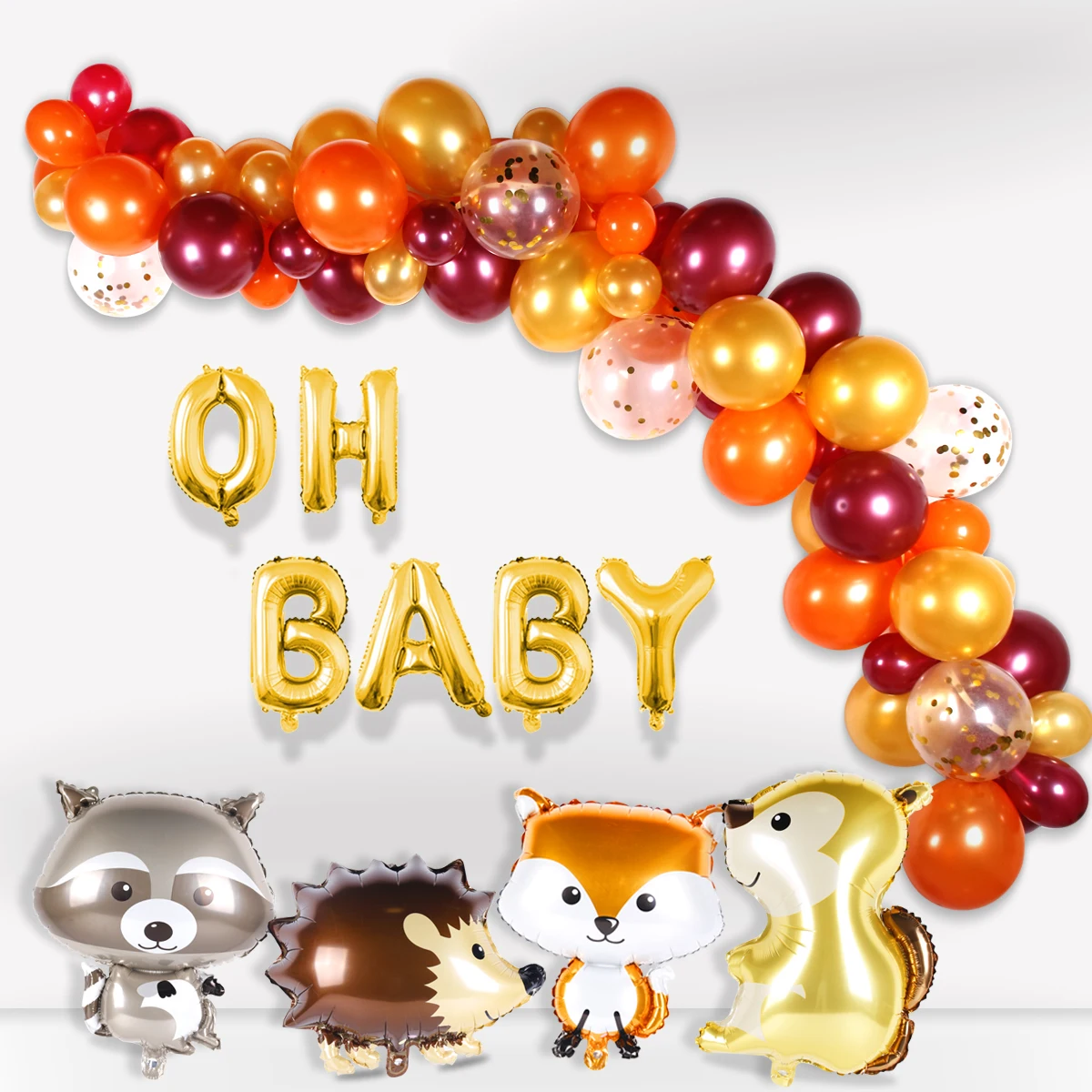 Huiran лесные животные тема вечерние воздушные шары Oh Baby воздушный шар для вечеринки на день рождения Гелиевый шар Детская игрушка в ванную вечерние поставки баллонов