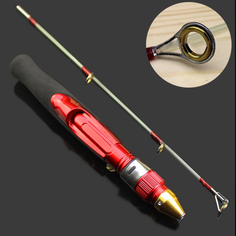 Fashion Portable 50cm Fishing Rod Removable 2 Section Metal Joint Strong Shrimp Prawn Winter Ice Fish Pole ENA88 | Спорт и