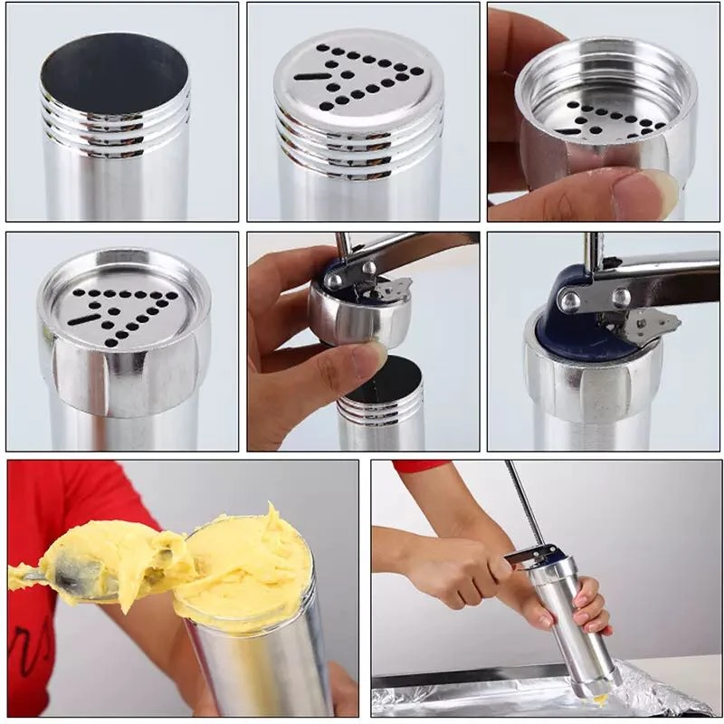 

Biscuit Machine Biscuit Mould Cream Baking Tool Kitchen Portable 20 Cookie Mould Odd Biscuit Press Metal 1 Set Of 4 Nozzle Cakes