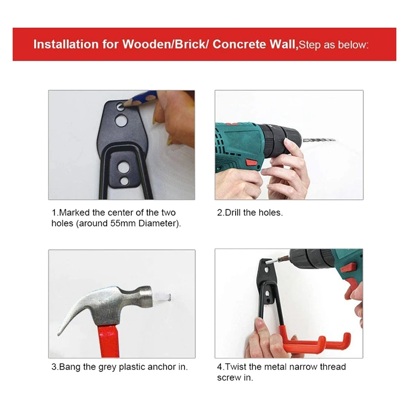 Двойные гаражные крючки настенное крепление и сверхпрочная Вешалка органайзер