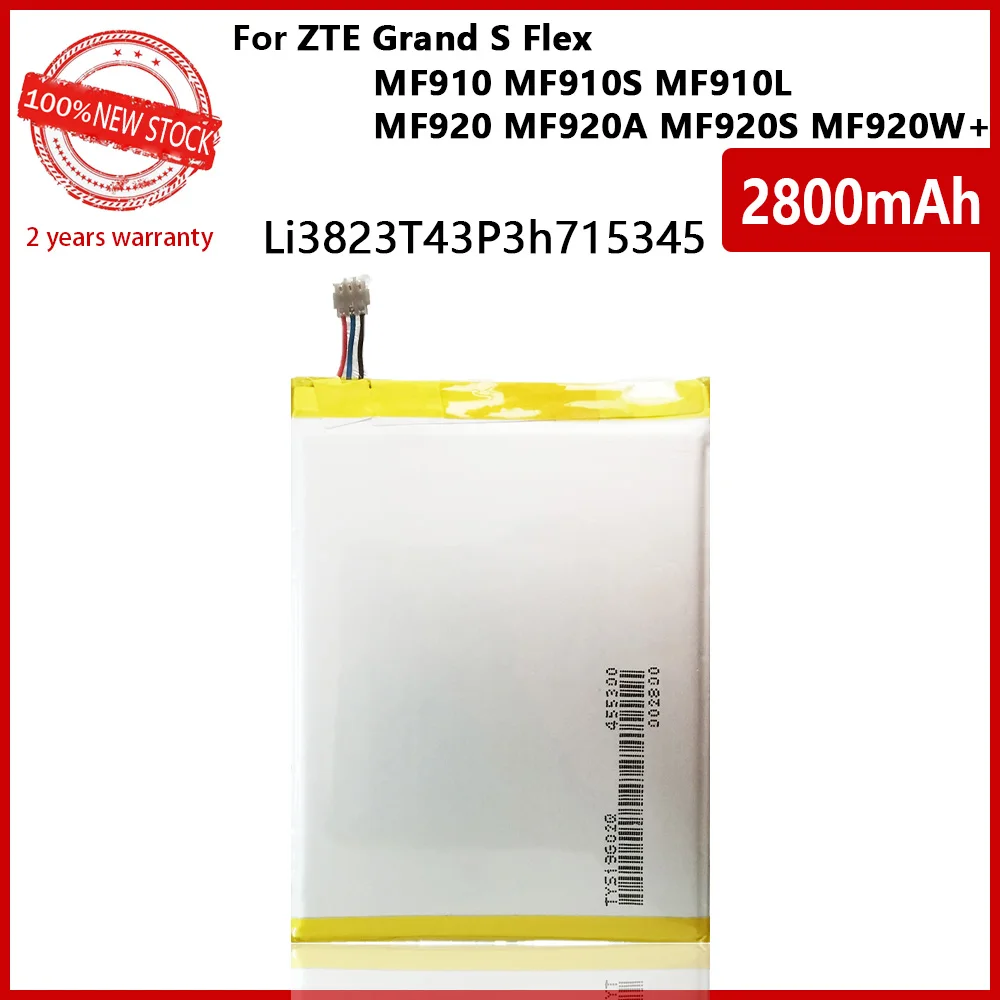 100% Оригинальный аккумулятор 2800 мАч LI3823T43P3h715345 для ZTE Grand S Flex/для MF910 MF910S MF910L MF920 MF920S