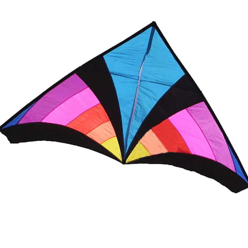 Diversão ao ar livre Esportes 2.8m Rainbow Poder Delta Kite Com Ferramentas Vôo Boa Voador