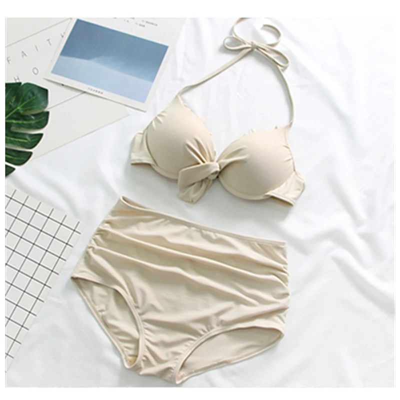 GLAUKE бикини костюм из трех предметов скрывает живот выглядит тонким