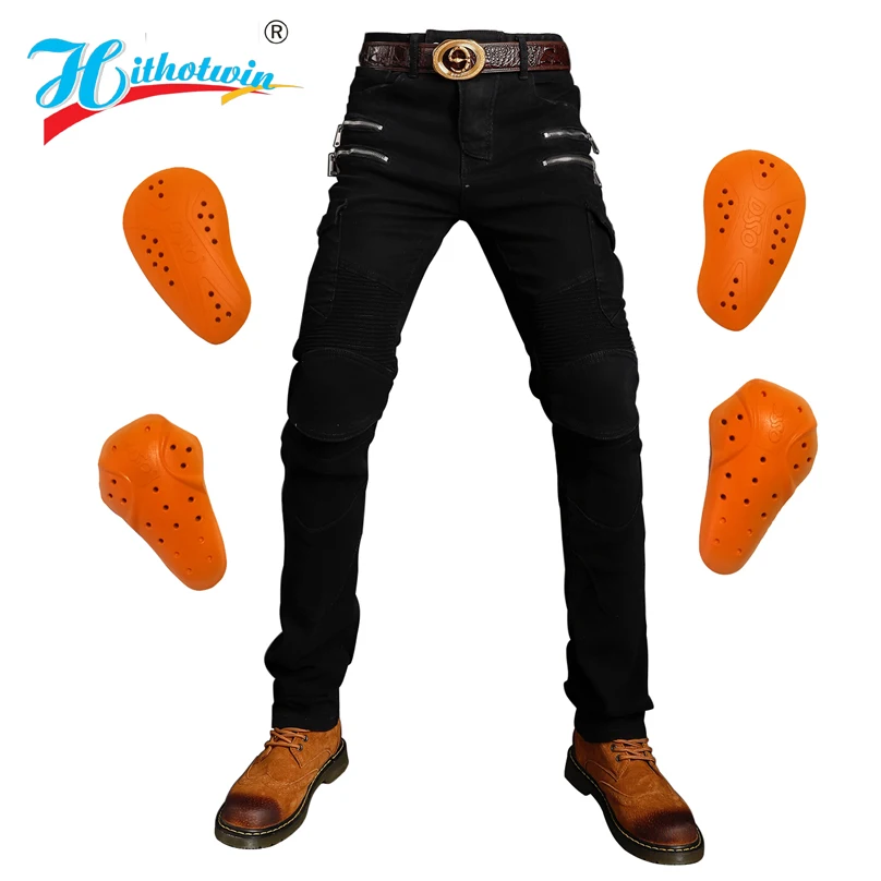 Мужские мотоциклетные Брюки с карманами на молнии Hi 07 новинка 2019 штаны эндуро