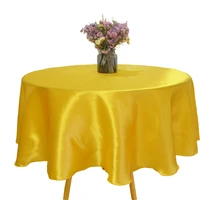 round 145cm satin tablecloth home restaurant table cloth tableware cover overlay wedding banquet christmas party decoration