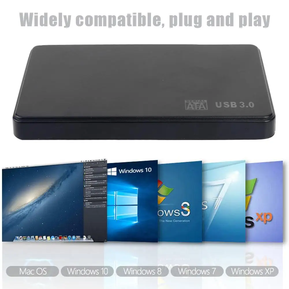 

2.5 inch USB3.0 Hard Drive Case ABS Matte Surface Treatment Process SATA HDD Case 5Gbps Portable Hard Disk Enclosure