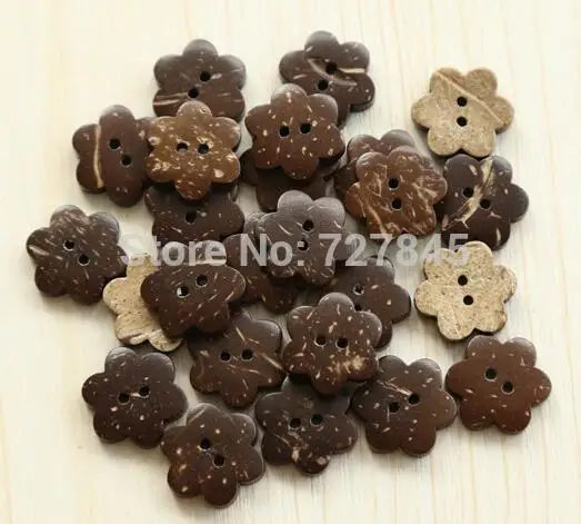 

30pcs/lot Size:18mm Fashion Natural Coconut Shell Button Flower Buttons for Craft Flatback Buttons for garment(KK-931)