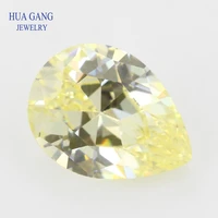 size 2x315x20mm pear shape lemon yellow aaaaa cubic zirconia synthetic gems cz stone for jewelry beads wholesale free shipping