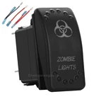 Оранжевый светодиод 5Pin ВклOff SPST переключатель Кулисный кнопочный переключатель зомби огни 20A12V 10A24V для автомобилей Boat Водонепроницаемый + джемпер набор проводов