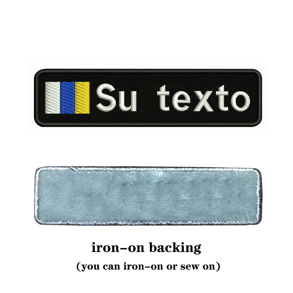 Флаг Канарских островов 10 х2 5 см вышивка с именем под заказ значок в полоску