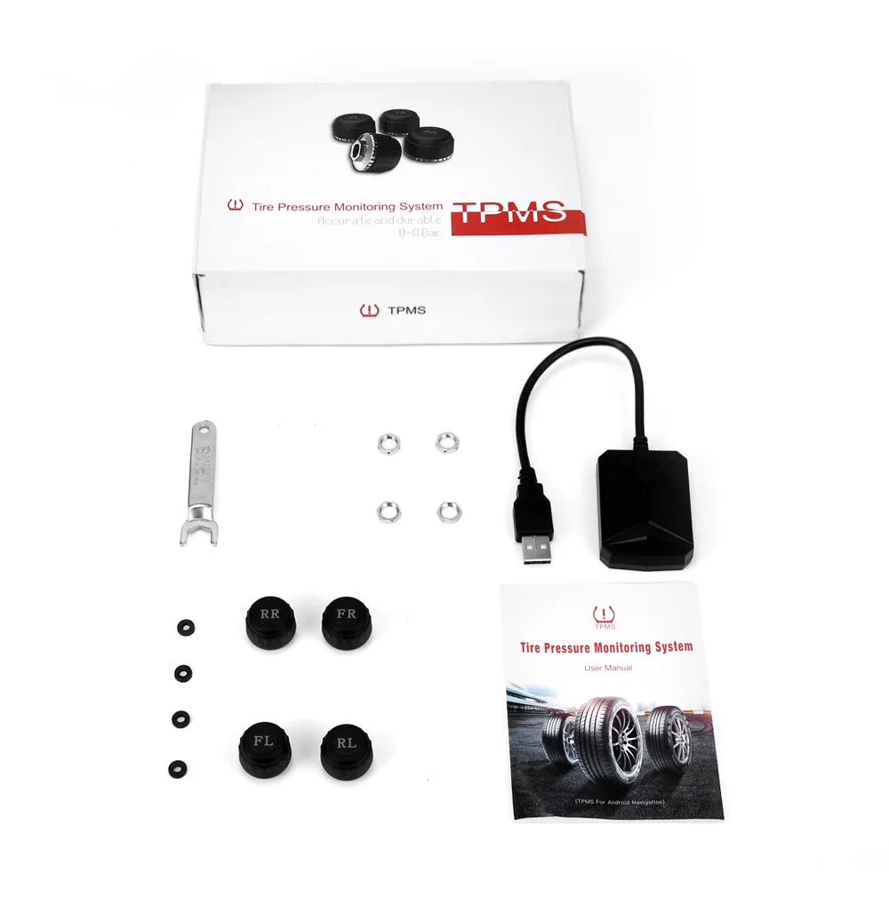 Автомобильный TPMS система контроля давления в шинах Солнечная энергия HD цифровой