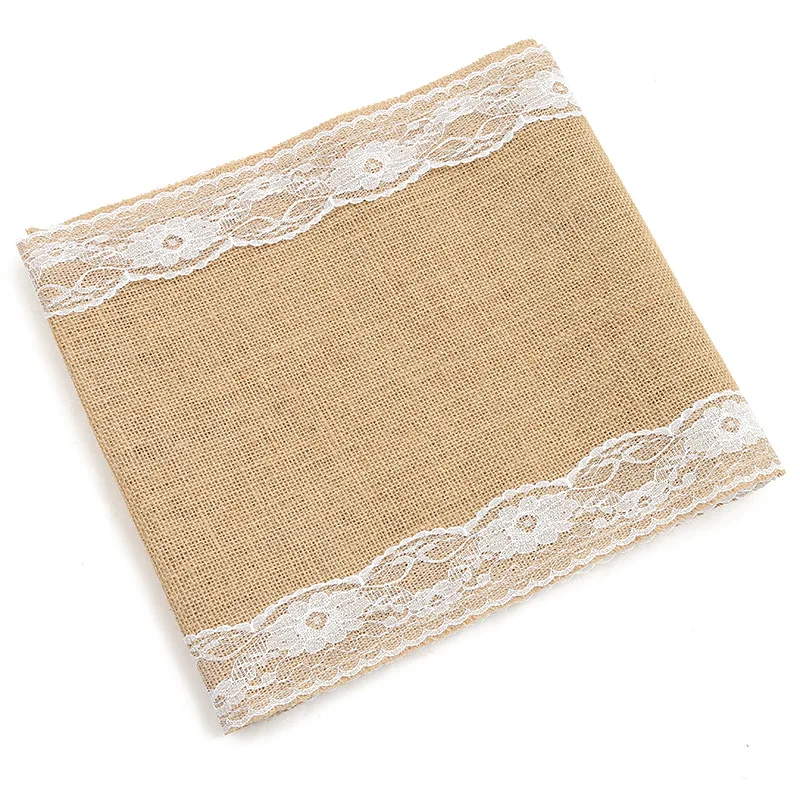 Винтажная льняная скатерть в стиле ретро из джута для праздников и вечеринок